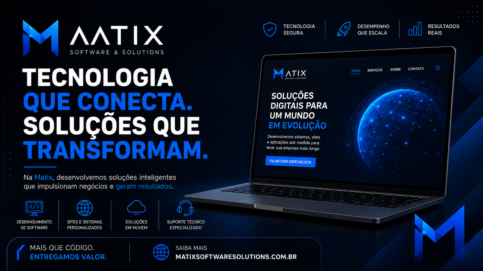 Crio Sites Profissionais e Landing Pages Modernas para Empresas